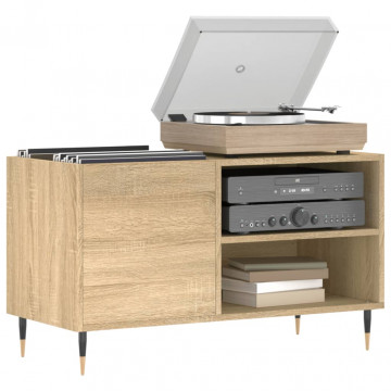 Dulap pentru discuri stejar sonoma 85x38x48 cm lemn prelucrat - Img 3