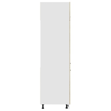Dulap pentru frigider, stejar Sonoma, 60 x 57 x 207 cm, PAL - Img 6