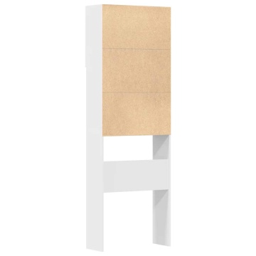 Dulap pentru mașină de spălat alb 64x24x190 cm lemn prelucrat - Img 7
