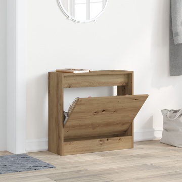 Dulap pentru pantofi Stejar Artisan 60x21x57 cm Lemn prelucrat - Img 4