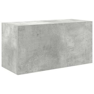 Dulap perete baie, gri beton, 60x25x30 cm, lemn prelucrat - Img 2