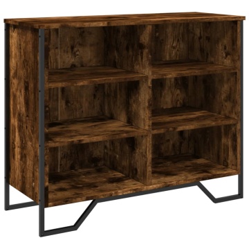 Dulap, stejar fumuriu, 91x35,5x74,5 cm, lemn prelucrat - Img 2
