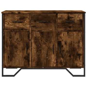 Dulap, stejar fumuriu, 97x32,5x74,5 cm, lemn prelucrat - Img 4