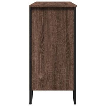 Dulap, stejar maro, 101x35,5x74,5 cm, lemn prelucrat - Img 8