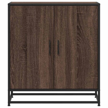 Dulap, stejar maro, 68x35x76 cm, lemn prelucrat și metal - Img 4