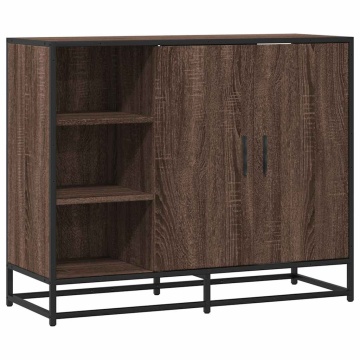 Dulap, stejar maro, 92x35x76 cm, lemn prelucrat - Img 2