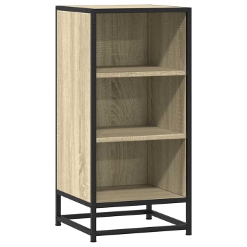 Dulap, stejar sonoma, 35,5x35x76 cm, lemn prelucrat și metal - Img 2