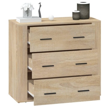 Dulap, stejar sonoma, 80x33x70 cm, lemn compozit - Img 7