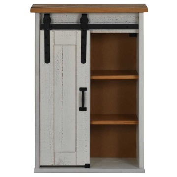 Dulap suspendat HALDEN cu ușă glisantă alb 49x22,5x70 cm pin - Img 3