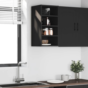 Dulap suspendat, negru, 30x29,5x60 cm, PAL - Img 3