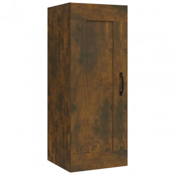 Dulap suspendat, stejar fumuriu, 35x34x90 cm, lemn prelucrat - Img 2