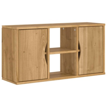 Dulap TV „ODDA” 79x24x40 cm din lemn masiv de pin - Img 2