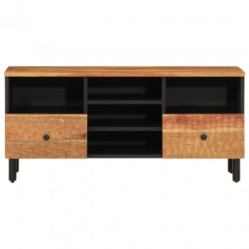 Dulap TV, 100x33x46 cm, lemn masiv de acacia - Img 8