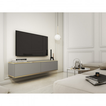 Dulap TV Bari BA01 gri 135 cm 2D - Img 3