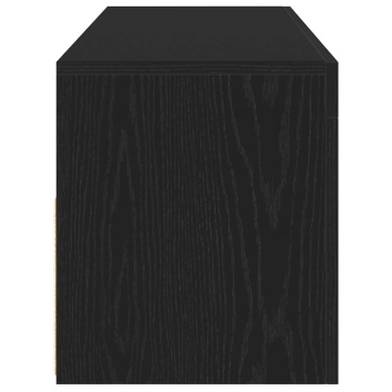 Dulap TV cu LED stejar negru 120x35x40 cm lemn prelucrat - Img 7
