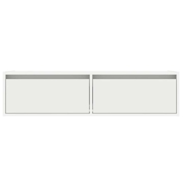 Dulap TV cu lumini LED alb 100X35,5x25 cm - Img 6