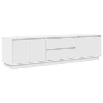 Dulap TV cu lumini LED alb 193,5x41x50 cm - Img 3