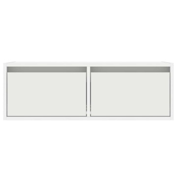Dulap TV cu lumini LED alb 75x35,5x25 cm - Img 6
