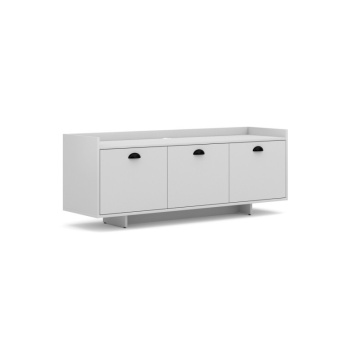 Dulap TV cup alb mat, 139 cm - Img 1