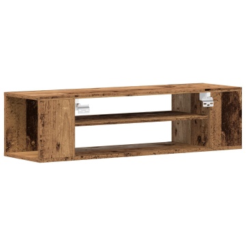 Dulap TV de perete, lemn vechi, 100x30x26,5 cm, lemn prelucrat - Img 4