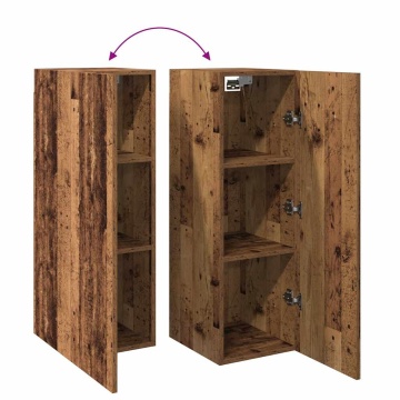 Dulap TV, lemn vechi, 30,5x30x90 cm, lemn prelucrat - Img 7