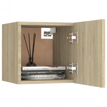Dulap TV montaj pe perete, stejar sonoma, 30,5x30x30 cm - Img 5
