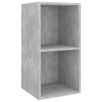 Dulap TV montat pe perete, gri beton, 37x37x72 cm, PAL - Img 2