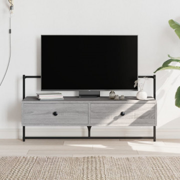 Dulap TV montat pe perete, gri sonoma, 100,5x30x51 cm, lemn - Img 1
