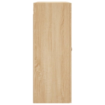 Dulap TV montat pe perete, stejar sonoma, 69,5x34x90 cm - Img 7