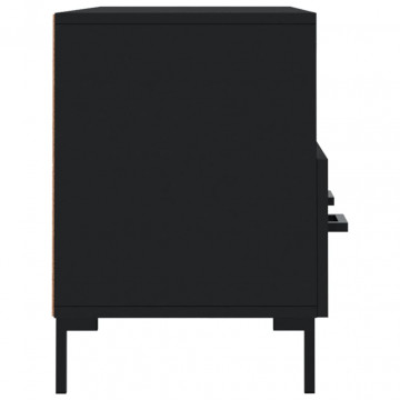 Dulap TV, negru, 102x36x50 cm, lemn prelucrat - Img 6