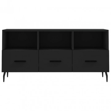 Dulap TV, negru, 102x36x50 cm, lemn prelucrat - Img 8
