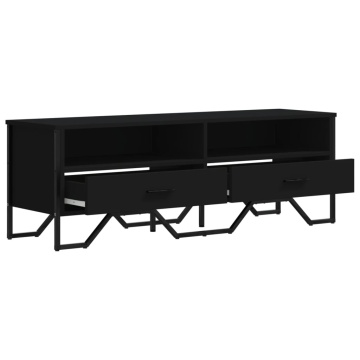 Dulap TV, negru, 122x34x41 cm, lemn prelucrat - Img 6
