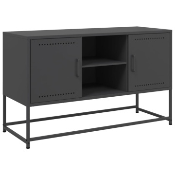 Dulap TV, negru, 68,5x39x60,5 cm, oțel - Img 2
