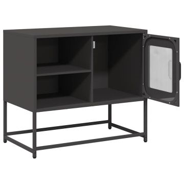 Dulap TV, negru, 68x39x60,5 cm, oțel - Img 5