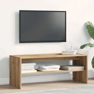 Dulap TV, stejar artizanal, 100x40x40 cm, lemn prelucrat - Img 3
