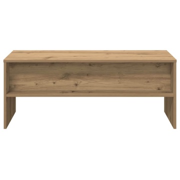 Dulap TV, stejar artizanal, 100x40x40 cm, lemn prelucrat - Img 4