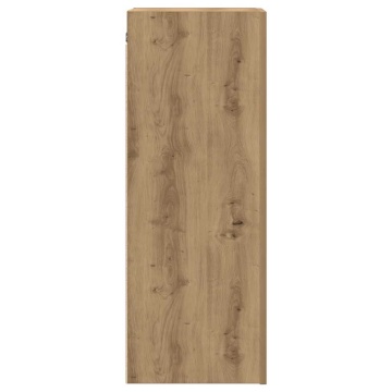 Dulap TV, stejar artizanal, 30,5x30x90 cm, lemn prelucrat - Img 8