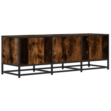 Dulap TV stejar fumuriu, 120x35x41 cm lemn prelucrat și metal - Img 5