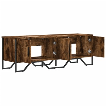 Dulap TV, stejar fumuriu, 122x34x41 cm, lemn prelucrat - Img 6