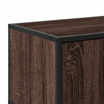 Dulap TV stejar maro, 100x35x50 cm lemn prelucrat și metal - Img 7