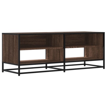 Dulap TV stejar maro, 120,5x40x46 cm, lemn prelucrat și metal - Img 2