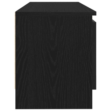 Dulap TV Stejar Negru 102x30x36 cm Lemn prelucrat - Img 6