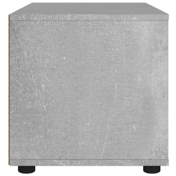 Dulap TV VISNES Beton Gri 100x40x38 cm Lemn prelucrat - Img 6