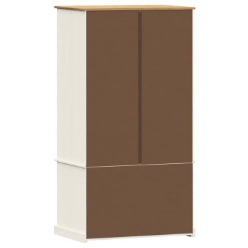 Dulap VIGO, alb, 90x55x170 cm, lemn masiv de pin - Img 6