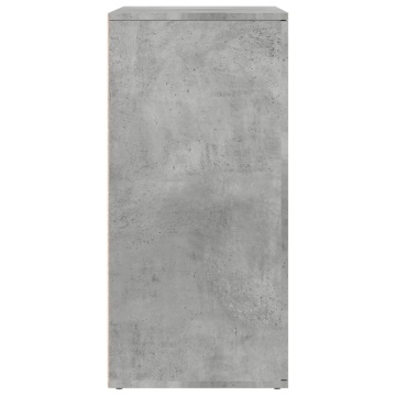 Dulapuri, 2 buc., gri beton, 79x38x80 cm, lemn prelucrat - Img 5