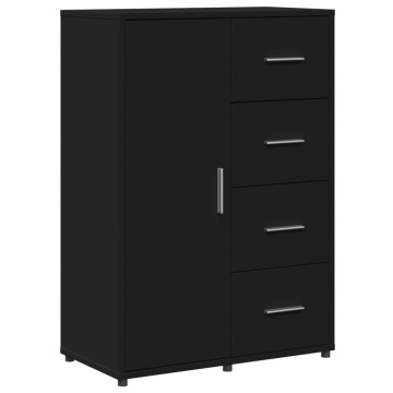 Dulapuri, 2 buc., negru, 60x31x84 cm, lemn prelucrat - Img 5