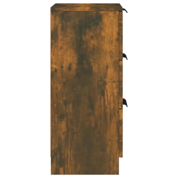 Dulapuri, 2 buc., stejar fumuriu, 30x30x70 cm, lemn prelucrat - Img 7