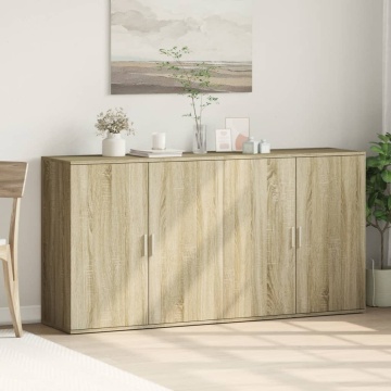 Dulapuri, 2 buc., stejar sonoma, 79x38x80 cm, lemn prelucrat - Img 3