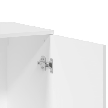 Dulapuri, alb, 2 buc., 79x38x80 cm, lemn prelucrat - Img 7