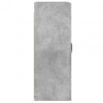 Dulapuri de perete, 2 buc., gri beton, lemn prelucrat - Img 7